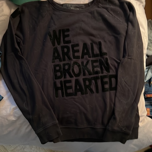 Freecity black we are all broken hearted sweatshirt - Picture 4 of 5